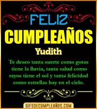 GIF Frases de Cumpleaños Yudith
